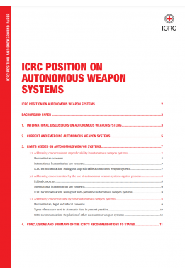 ICRC Position on Autonomous Weapon Systems