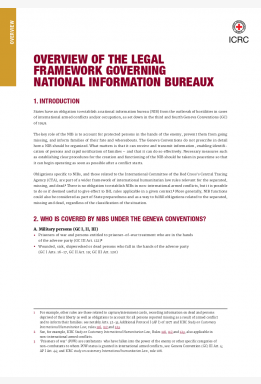 Overview of the Legal Framework Governing National Information Bureaux