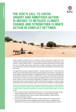 The ICRC’s call to COP28: Urgent and ambitious action is needed to mitigate climate change and strengthen climate action in conflict settings