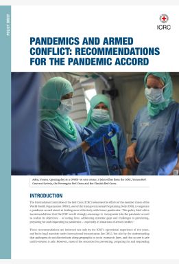 Pandemics and Armed Conflict: Recommendations for the Pandemic Accord
