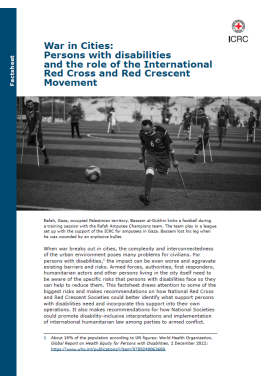 War in Cities: Persons with disabilities and the role of the International Red Cross and Red Crescent Movement