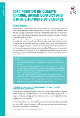 ICRC Position on Climate Change, Armed Conflict and Other Situations of Violence