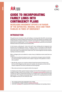 Guide to Incorporating Family Links Into Contingency Plans