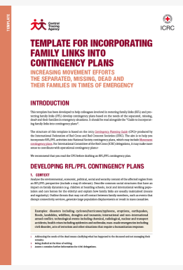 Template for Incorporating Family Links Into Contingency Plans