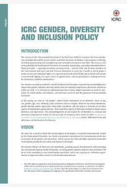 ICRC Gender, Diversity and Inclusion Policy